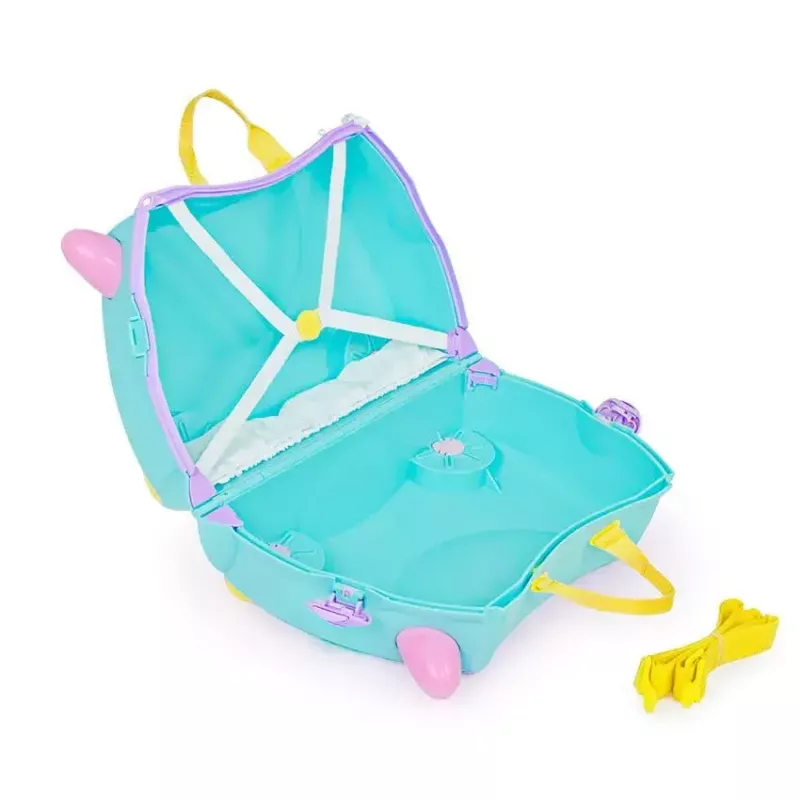 Koffer Trunki Una das Einhorn 4 Räder 18 L Pink Türkis Gelb