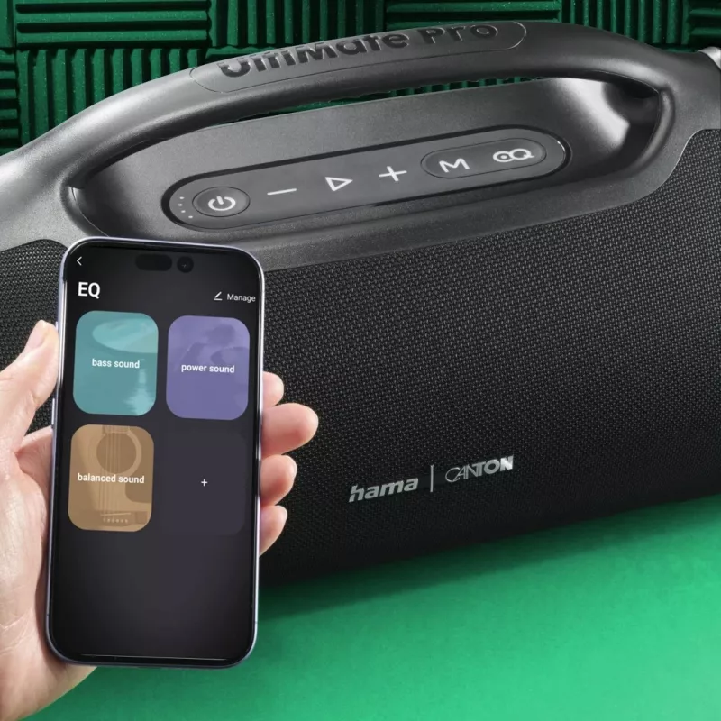 Partylautsprecher HAMA UltiMate Pro 120 W, kabellos Bluetooth, wasserdicht, eingebauter Akku, USB-C-Ladung