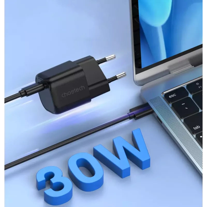 Ladegerät CHOETECH PD5007 30W USB-C Power Delivery Schnellladung für Telefone und Tablets
