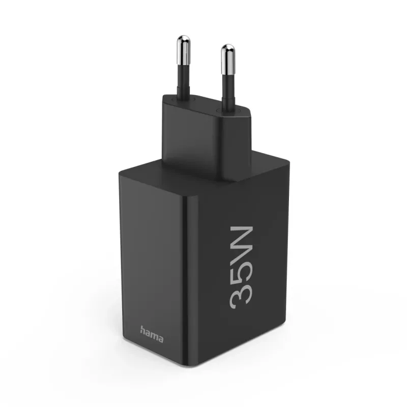 Hama 00201990 mobiles Ladegerät Headset, Powerbank, Smartphone, Tablet Schwarz AC Schnellladung Indoor