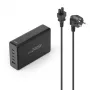 Ladestation HAMA 201977, 240W gesamt, 4× USB-C, 1× USB-A, schwarz
