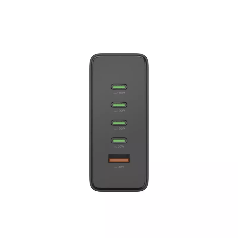 Ladestation HAMA 201977, 240W gesamt, 4× USB-C, 1× USB-A, schwarz