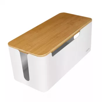 Stromverteilerabdeckung LogiLink KAB0075 Bambusdeckel Weiß