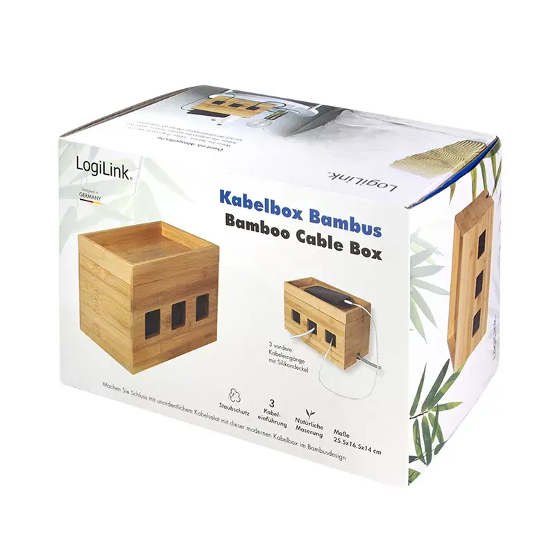 Kabelbox LogiLink KAB0076 Holz 140x255x165 mm