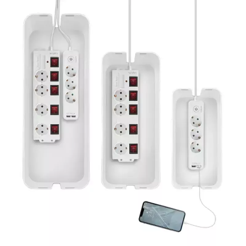 Kabelbox LogiLink KAB0078 Universal Weiß 3 Stück