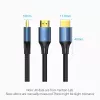HDMI-Kabel Vention 8K 48Gbps HDMI 2.1 Baumwollumflochtenes Stecker-Stecker-Kabel 1 m Blau Aluminium