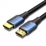 HDMI-Kabel Vention 8K 48Gbps HDMI 2.1 Baumwollumflochtenes Stecker-Stecker-Kabel 1 m Blau Aluminium