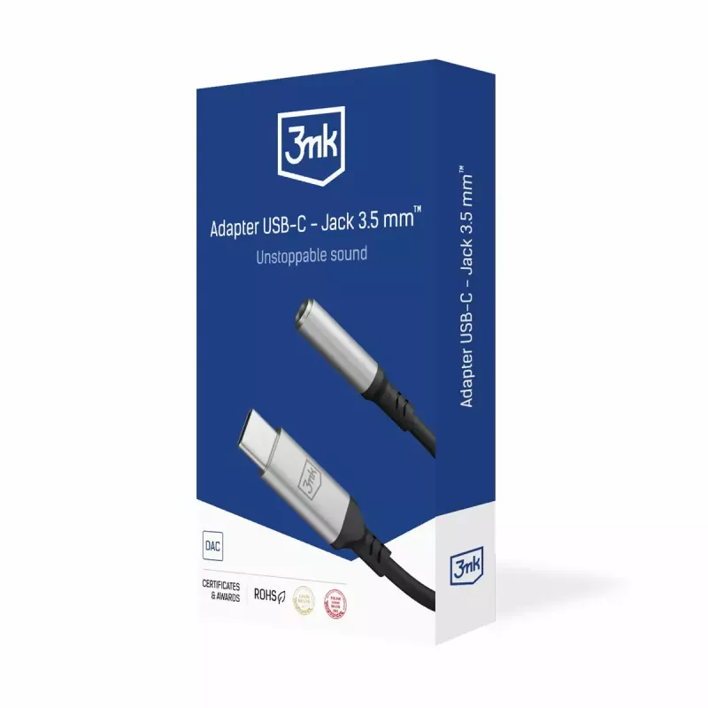 3,5 mm USB-Kabel 3MK Klinke 3,5 mm 1 St. USB-C auf Klinke 3,5 mm