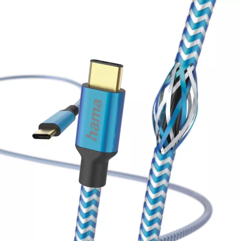 Hama Reflective USB-Kabel USB 2.0 1,5 m USB C Blau