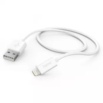 Hama Ladekabel, USB-A – Lightning, 1 m, weiß
