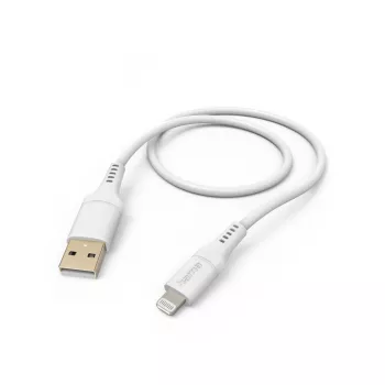 Hama Flexibles Kabel 1,5 m Weiß Lightning auf USB A 2,4 A