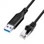 Netzwerkkabel LogiLink CU0400 RJ-45 Cat6 1 m Schwarz