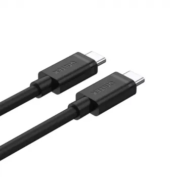 USB-C-zu-USB-C-Kabel Unitek Y-C477BK01-2M, USB 3.2 Gen 1, 2 m, 5 Gbit/s, PD 60 W, Schwarz