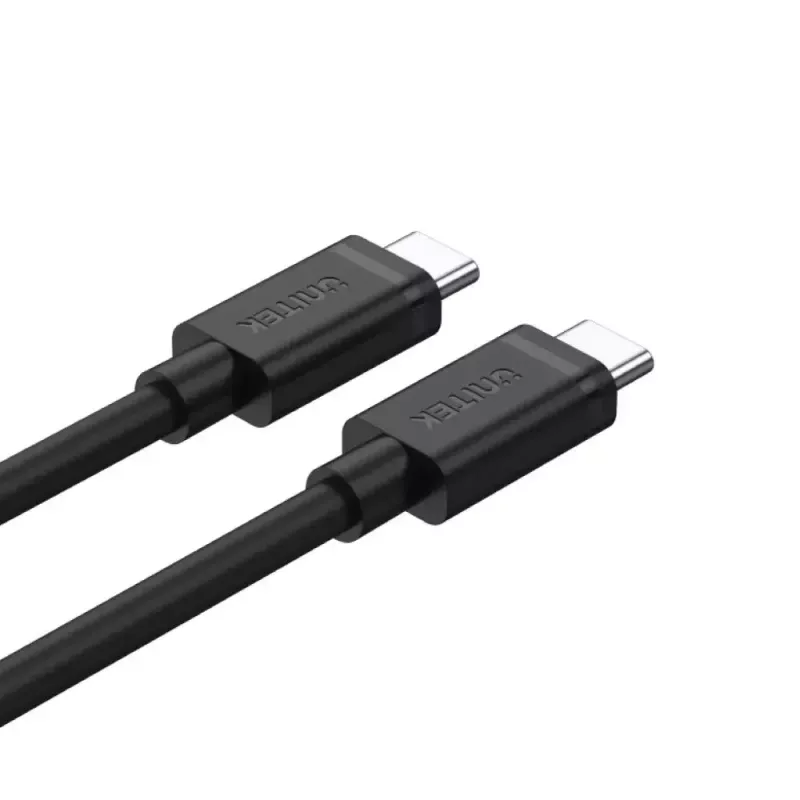 USB-C-zu-USB-C-Kabel Unitek Y-C477BK01-2M, USB 3.2 Gen 1, 2 m, 5 Gbit/s, PD 60 W, Schwarz