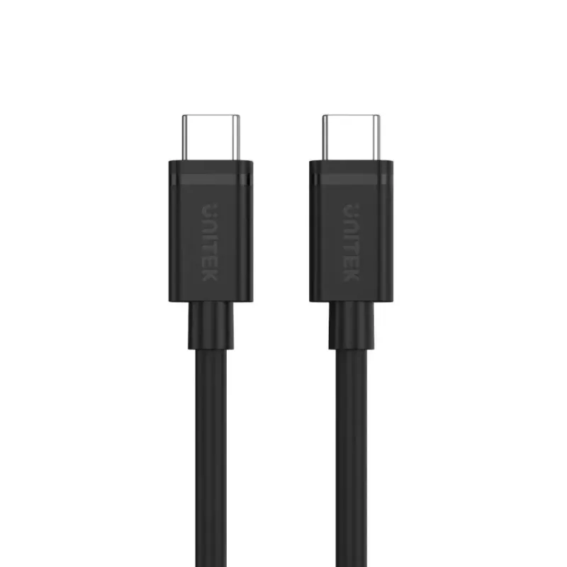 USB-C-zu-USB-C-Kabel Unitek Y-C477BK01-2M, USB 3.2 Gen 1, 2 m, 5 Gbit/s, PD 60 W, Schwarz