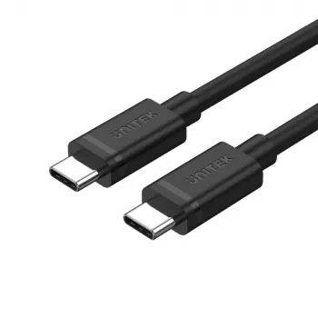 USB-C-zu-USB-C-Kabel Unitek Y-C477BK01-2M, USB 3.2 Gen 1, 2 m, 5 Gbit/s, PD 60 W, Schwarz