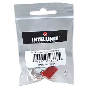 Intellinet Keystone Jack, Cat6, UTP, LSA, Rot