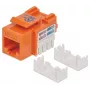 Intellinet Keystone Jack, Cat6, UTP, Punch-down, Orange