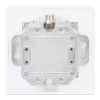 Intellinet 2-Port Cat6 10G geschirmte RJ45-Wanddose, Unterputzmontage mit Abdeckrahmen, STP, Signalweiß RAL9003
