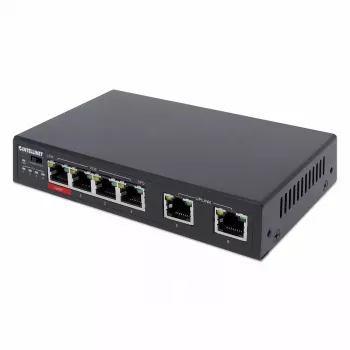Intellinet 6-Port Fast Ethernet Switch 4 PoE Ports 65W Power Budget