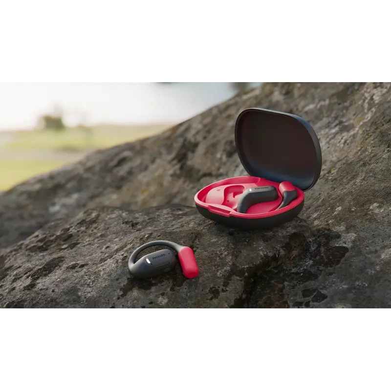 Philips 6000 series TAA6709BK/00 Kopfhörer/Headset True Wireless Stereo (TWS) Ear-Hook Sport Bluetooth Schwarz, Rot