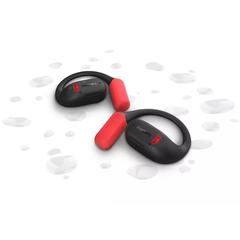 Philips 6000 series TAA6709BK/00 Kopfhörer/Headset True Wireless Stereo (TWS) Ear-Hook Sport Bluetooth Schwarz, Rot