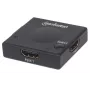 Manhattan HDMI Switch 2-Port, 1080p, verbindet 2 HDMI-Quellen mit 1 Anzeige, automatische und manuelle Umschaltung (per Taste), keine externe Stromversorgung erforderlich, Schwarz, drei Jahre Garantie