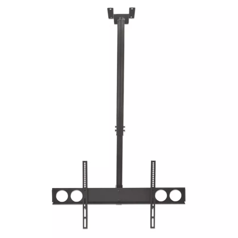 Manhattan Deckenhalterung für Fernseher & Monitore, Für Bildschirme: 37 Zoll bis 75 Zoll, Einstellbare Höhe: 105-156 cm, VESA-Kompatibilität: alle zwischen 200x200 und 800x400mm - überprüfen Sie die Abmessungen der vier Befestigungslöcher auf der Rückseite des Bildschirms, um sicherzustellen, dass sie passt, Max. 50kg, LFD,Halterung
