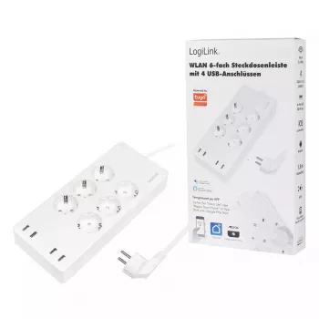 LogiLink Wi-Fi Smart Socket outlet 6-way CEE 7/3 4x USB