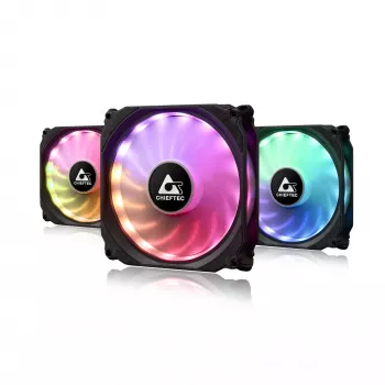 Chieftec CF-3012-RGB Computer-Kühlsystem Computergehäuse Lüfter 12 cm Schwarz