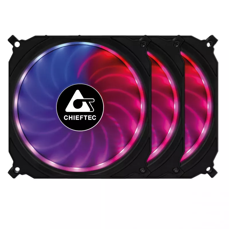 Chieftec CF-3012-RGB Computer-Kühlsystem Computergehäuse Lüfter 12 cm Schwarz