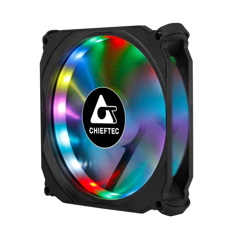 Chieftec CF-1225RGB Computer-Kühlsystem Computergehäuse Lüfter 12 cm Schwarz