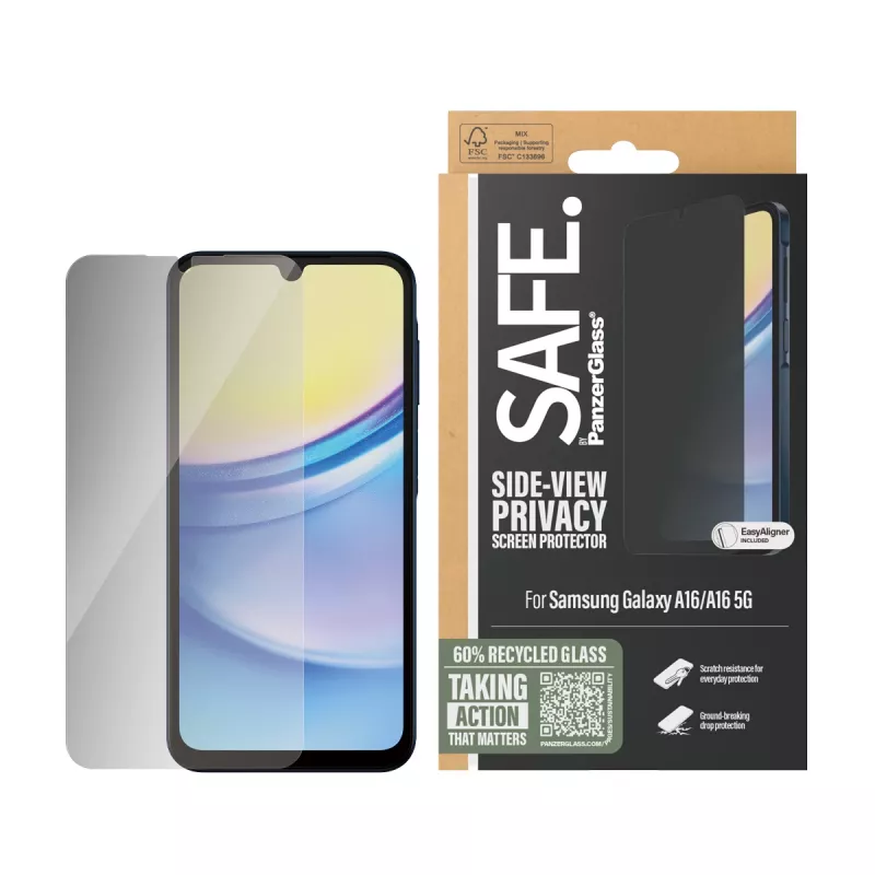 PanzerGlass SAFE. by ® Blickschutz-Displayschutz Samsung Galaxy A16 | A16 5G | Ultra-Wide Fit