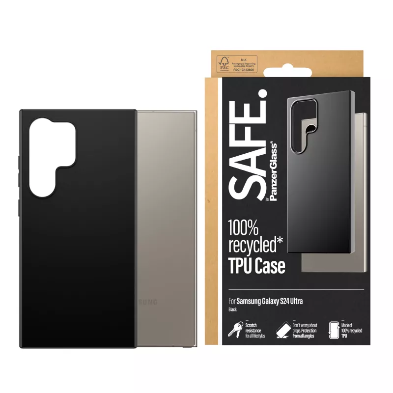 TPU-Hülle PanzerGlass SAFE Samsung Galaxy S24 Ultra Schwarz Transparent Schutz