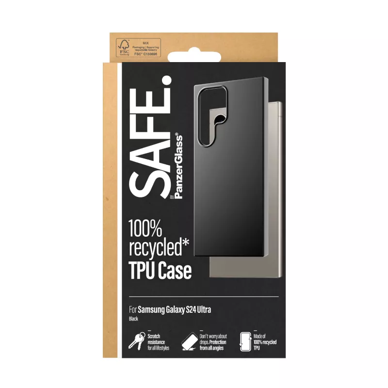 TPU-Hülle PanzerGlass SAFE Samsung Galaxy S24 Ultra Schwarz Transparent Schutz