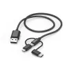 Hama 00201536 USB-Kabel USB 2.0 1,5 m USB A USB C Schwarz
