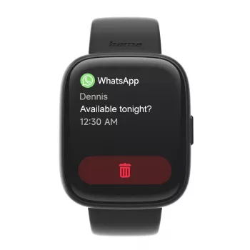 Smartwatch HAMA 4000 square schwarz — HAMA 4000 square, schwarze Smartwatch