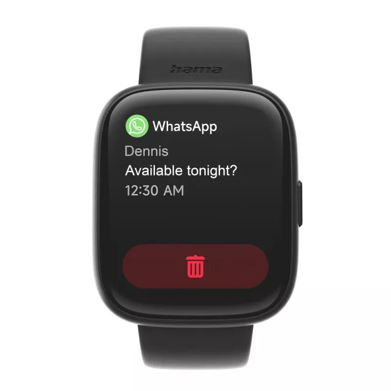 Smartwatch HAMA 4000 square schwarz — HAMA 4000 square, schwarze Smartwatch