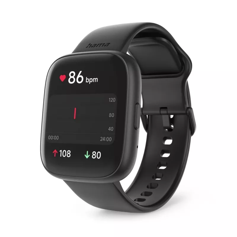 Smartwatch HAMA 4000 square schwarz — HAMA 4000 square, schwarze Smartwatch