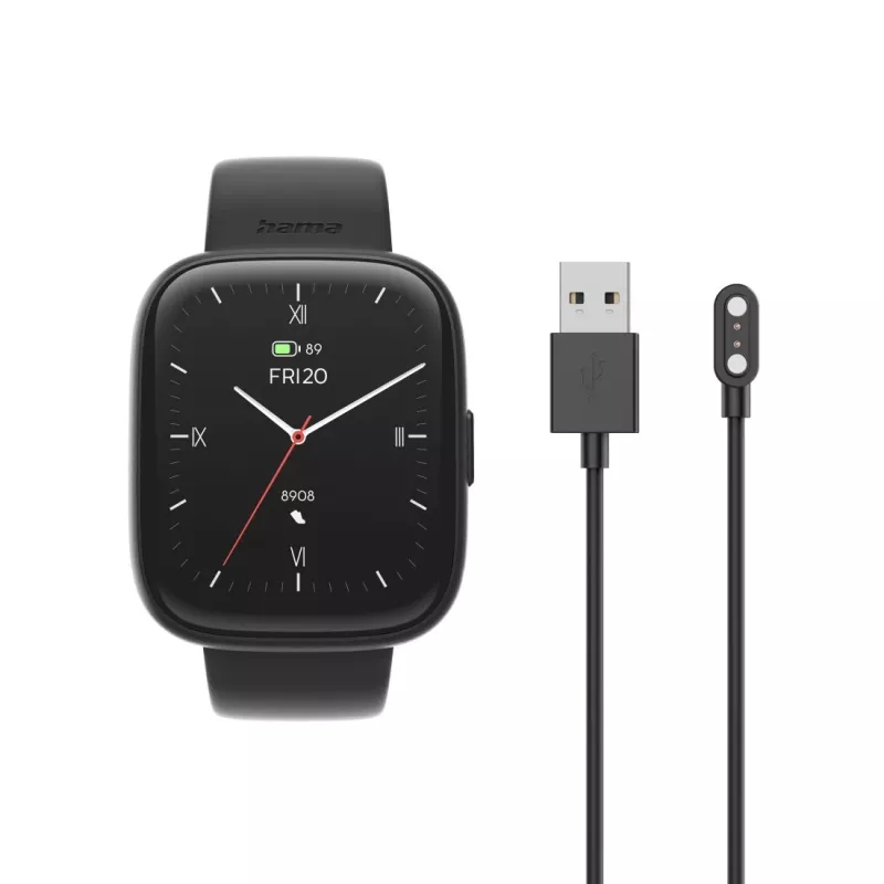 Smartwatch HAMA 4000 square schwarz — HAMA 4000 square, schwarze Smartwatch
