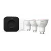 Philips Hue White and Colour Ambience Starterkit: 3 GU10-Leuchtmittel + Dimmschalter + Bridge Pro