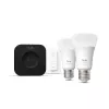 Philips Hue White and colour ambience Starterkit: 2 E27 Smart-Lampen + Dimmschalter + Bridge Pro