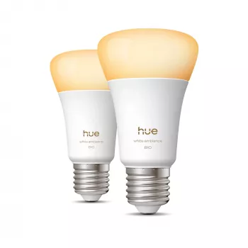 Intelligente Glühlampe Philips A60 E27 — Bluetooth/Zigbee, 6 W, 810 lm, weiß, 2er-Pack