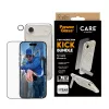 Schutz-Bundle PanzerGlass CARE 3-in-1 Feature Kick für iPhone Air — gehärtetes Glas, PET, Silikon, transparent