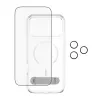 Bildschirmschutz- und Hüllen-Bundle PanzerGlass CARE 3-in-1 Feature Kick für iPhone 17 Pro Max — gehärtetes Glas, PET, Silikon, transparent