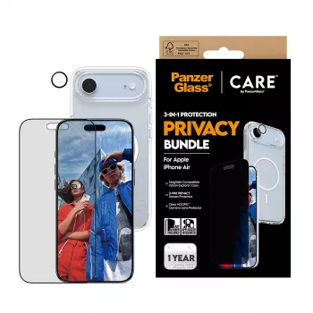 Schutzhülle PanzerGlass CARE für iPhone 17 Air — Privacy 3-in-1