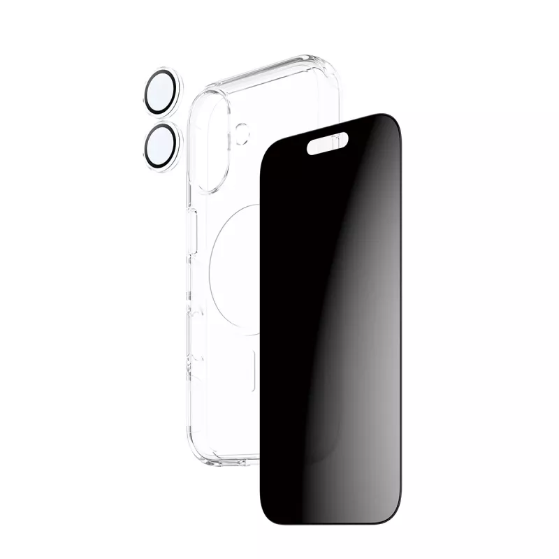 Schutzhülle PanzerGlass Case CARE für iPhone 17 mit Sichtschutz, 3-in-1-Funktionalität