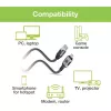 Netzwerkkabel TECHLY USB-C auf Gigabit Ethernet RJ45, Cat6, 3 m, USB 3.2 Gen 1, F/UTP, schwarz