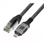 Netzwerkkabel TECHLY USB-C auf Gigabit Ethernet RJ45, Cat6, 3 m, USB 3.2 Gen 1, F/UTP, schwarz