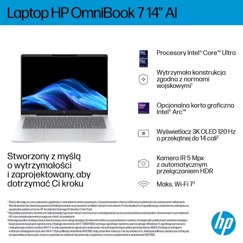 Laptop HP OmniBook 7 AI 14-fr0003nw 14 Zoll Intel Core i5 16GB RAM 512GB SSD